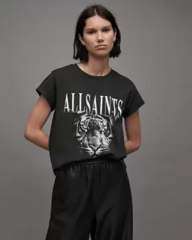 Image of AllSaints Trinity Anna Crew Neck Short Sleeve T-Shirt