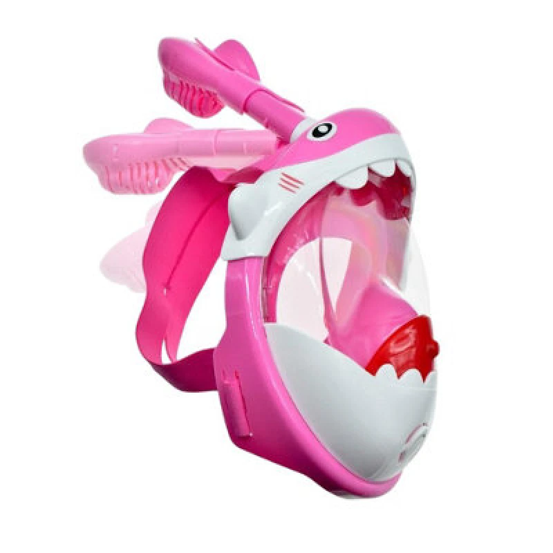 Image of Swimtech Childrens/kids Full Face Snorkel Pink/white (Xs)