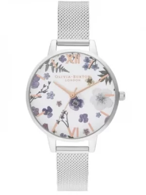 Image of Olivia Burton Artisan Rose Gold Plated Silver Mesh Strap Watch...