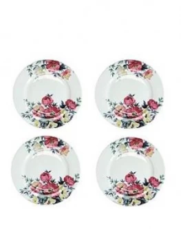 Image of Kitchencraft Mikasa Clovelly Pink Floral Dinner Plates Set Of 4