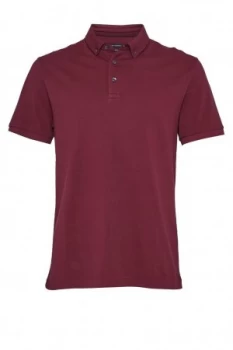 Image of Mens French Connection Parched Textured Pique Polo Shirt Red