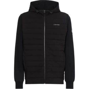 Image of Calvin Klein Mix Media Full Zip Jacket - CK Black