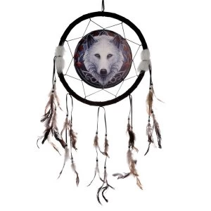 Image of Lisa Parker Guardian of the Fall Wolf Dreamcatcher 33cm