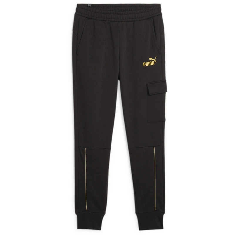 Image of Puma Ess+ Minimal Gold Cargo Pants Joggers Mens Puma Black male XS