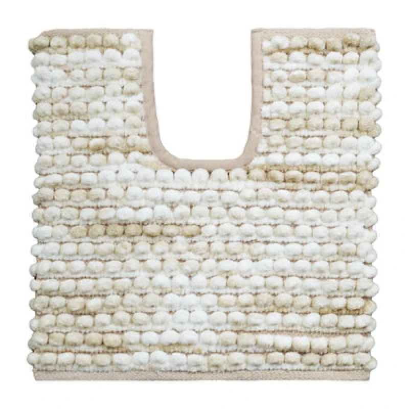 Image of Allure Bath Fashions Marl Chunky Bobble Toilet Mat Non Slip - Natural