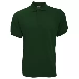 Image of B&C Safran Mens Polo Shirt / Mens Short Sleeve Polo Shirts (2XL) (Bottle Green)