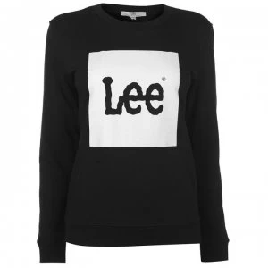 Image of Lee Jeans Lee Logo Sweater Womens - BLACK