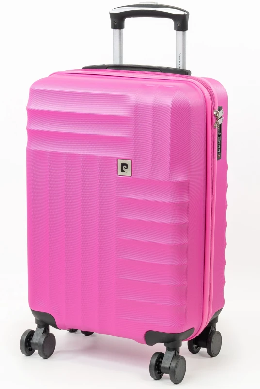 Image of Pierre Cardin Soleil 22" Wheeled Carry On Hard Sided Cabin Suitcase TSA Luggage Pink in Bright Pink Size: Small Bright Pink Unisex Small