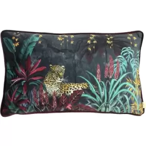 Image of Evans Lichfield Zinara Leopard Cushion Cover (30cm x 50cm) (Multicoloured) - Multicoloured