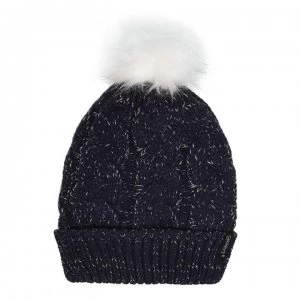 Image of Gelert Twist Lurex Pompom Hat Ladies - Blue