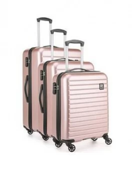 Image of Revelation By Antler Dominica Premium 3 Piece Nest Rosegold Suitcase
