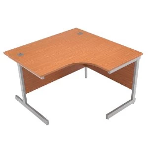 Image of Jemini Oak 1200mm Right Hand Radial Cantilever Desk KF838043