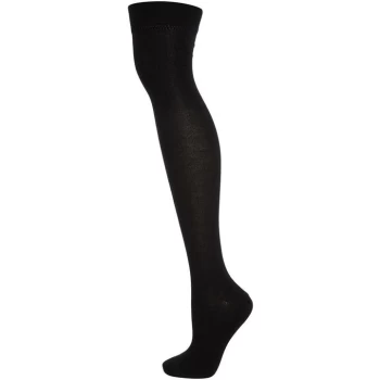 Image of Elle Bamboo 2 pair pack 140 denier over the knee socks - Black
