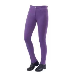Image of Dublin Ladies Supa-Fit Pull On Knee Patch Jodhpurs - Purple