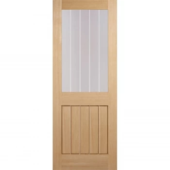 Image of Mexicano Internal Glazed Unfinished Oak 1 Lite Door - 686 x 1981mm