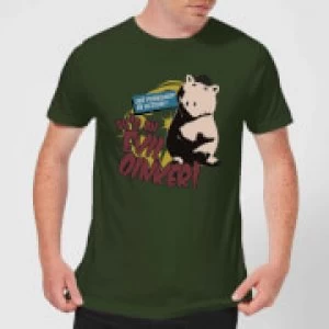 Image of Toy Story Evil Oinker Mens T-Shirt - Forest Green - S