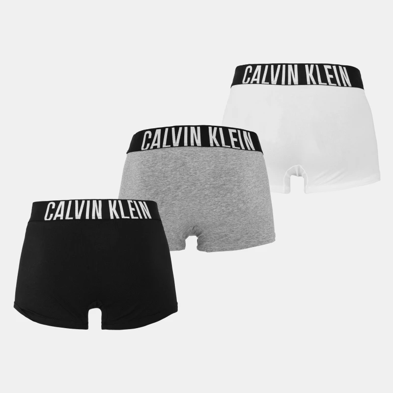 Image of Calvin Klein 3 Pack Intense Power Trunks Black/Grey Heather/White XL