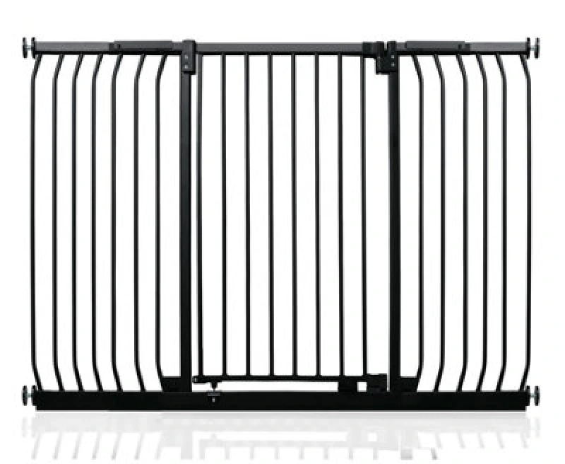 Image of Safetots Extra Tall Elite Safety Gate, 143Cm - 152Cm, Matt Black, Extra Tall 96.8Cm In Height, Pressure Fit Stair Gate