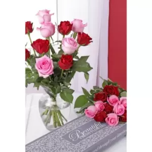 Image of Letterbox Pink & Red Roses