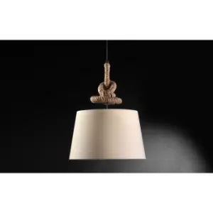 Image of Corda-Mauli Cylindrical Pendant Ceiling Light, Rope Design