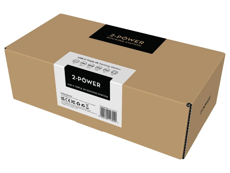 Image of 2-Power - Docking station - USB-C - 3 x HDMI, 2 x DP - GigE - 135 Watt