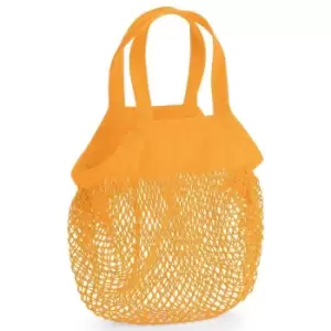 Image of Westford Mill Mini Mesh Tote Bag (One Size) (Amber Glow)