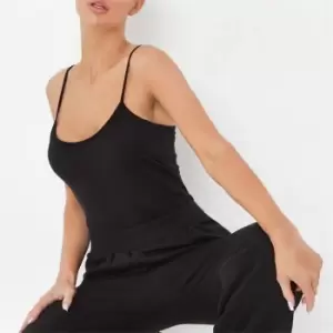 Image of Missguided Fitted Vest Bodysuit - Black