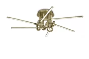 Image of Cinto Semi Flush Ceiling Light 42W LED, 3000K, 3360lm, Antique Brass