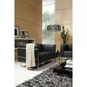 Image of Lupine pendant lamp 4 Bulbs E27, shiny Black / white arylic / polished chrome