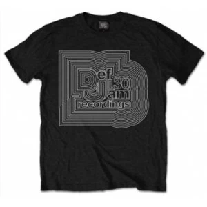 Image of Def Jam Recordings Logo Mens Black T Shirt: XX-Large