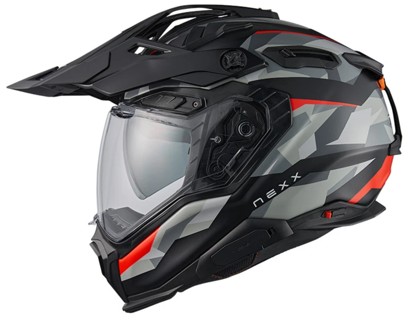 Image of Nexx X.WED3 Trailmania Grey Red Matt Adventure Helmet Size XS