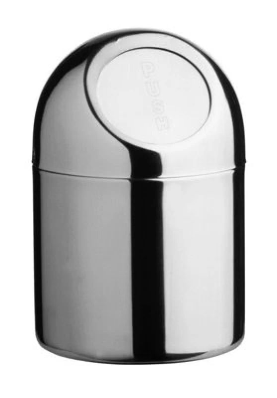 Image of Premier Housewares Push Top Bin Mini Waste Bin Silver