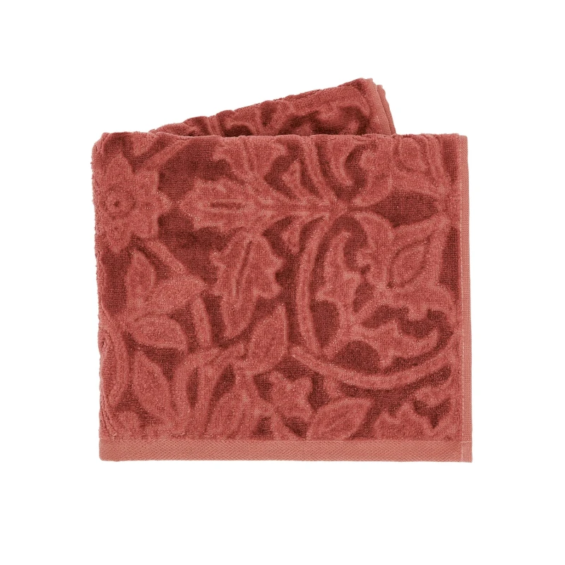 Image of Morris & Co Morris & Co 'St James' Towels in Red Size: Bath Sheet Red Bath Sheet Unisex 5016709663434