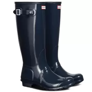 Image of Hunter Original Womens Gloss Wellingtons Navy 7 (EU41)