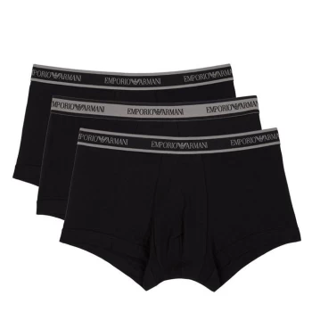 Image of Emporio Armani 3 Pack Stretch Cotton Trunks Blue/Green Size L Men