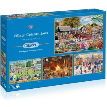 Image of Village Celebrations Jigsaw Puzzle - 4x500 Pieces