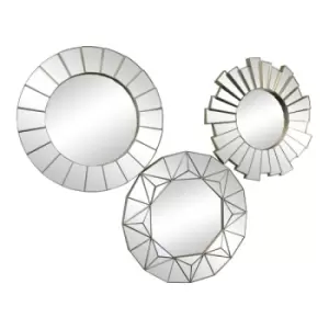 Image of Set of 3 Geometric Style Mirrors