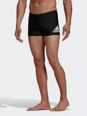 Image of adidas Badge Swim Fitness Boxers, Black/Red, Size 38, Men