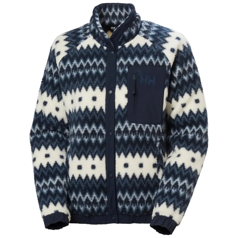 Image of Woman sweater Helly Hansen Imperial Printed Pile Snap Bleu Female M