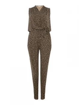 Image of Michael Kors Leopard jumpsuit Camel