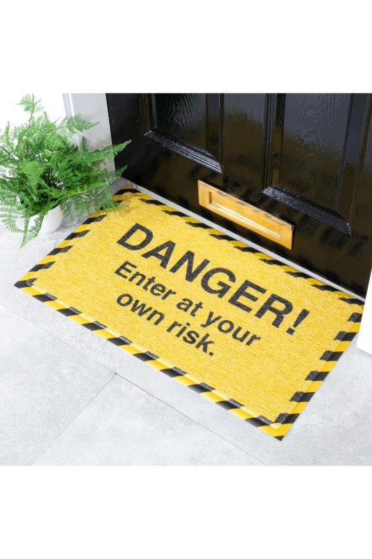 Image of Native Natural Danger Enter At Your Own Risk Doormat (70 X 40Cm)