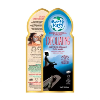 Image of Earth Kiss Bamboo Charcoal & Walnut Clay Mask - 10g x 12