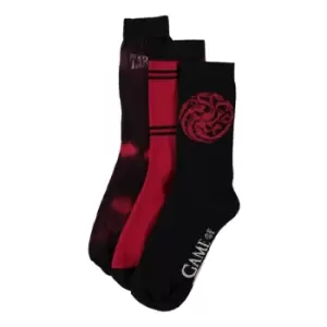 Image of GAME OF THRONES House of the Dragon Iconic Logo Crew Socks, Male, 43/46, Multi-colour (CR768702GOT-43/46)