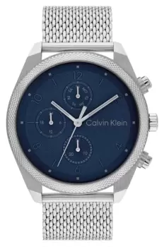 Image of Calvin Klein 25200360 Impact Mens (44mm) Blue Dial / Steel Watch