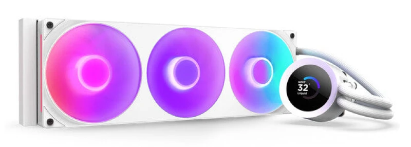 Image of Nzxt NZXT Kraken Plus 360 RGB Processor All-in-One liquid cooler White RL-KR360-W2