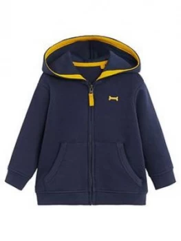 Image of Mango Baby Boys Zip Thru Hoodie - Navy