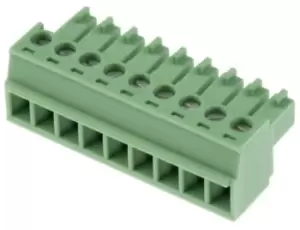 Image of Phoenix Contact MC 1.5/ 9-ST-3.81 9-pin PCB Terminal Block, 3.81mm Pitch