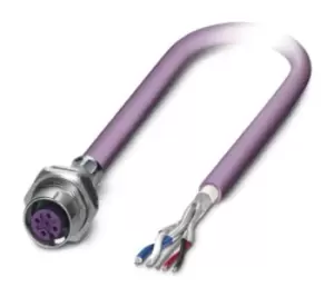 Image of Phoenix Contact 1534481 Sensor Cord, 5P, M12 Rcpt-Free End, 2M