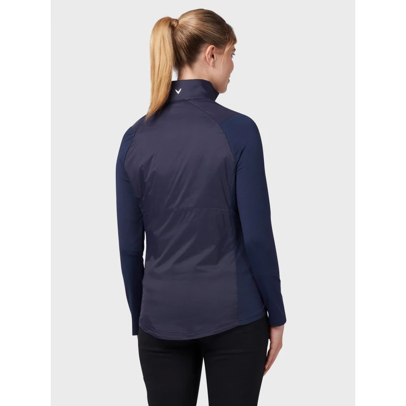 Image of Callaway Womens Water-Resistant Stretch Streamlined Fit Performance Golf Jacket Peacoat female 10 (S)