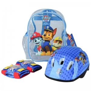 Image of Paw Patrol Helmet, Knee Pads, Elbow Pads and Bag Protection Pack